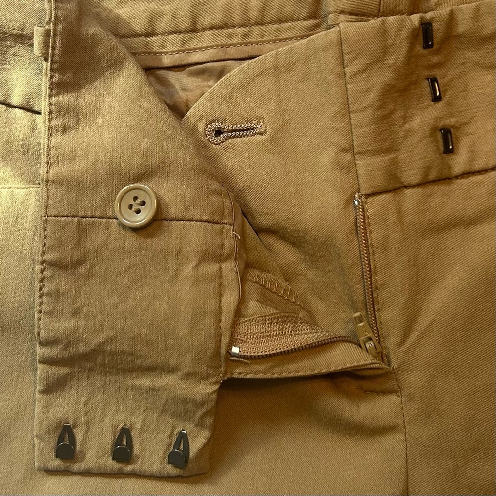 The Limited Exact Stretch Bootcut Khaki Pants Pockets Work Slimming 6 Long EUC - Picture 6 of 13